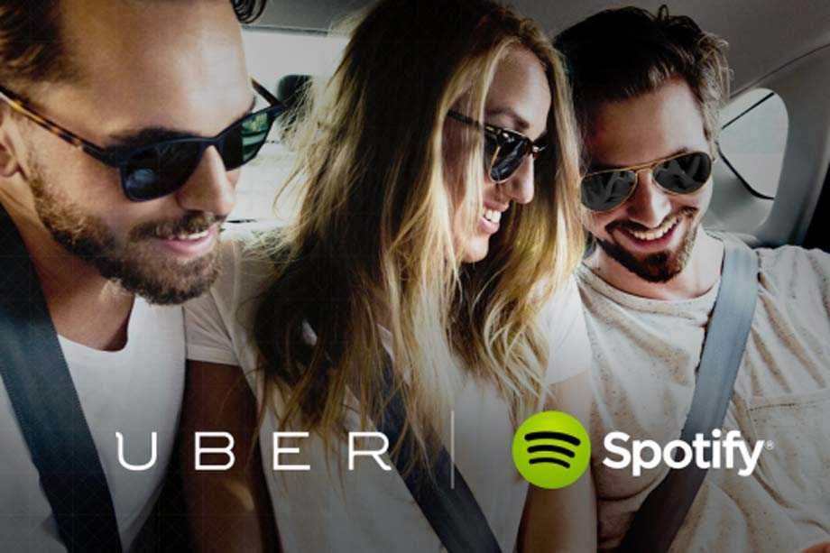 Uber and Spotify co-branding example