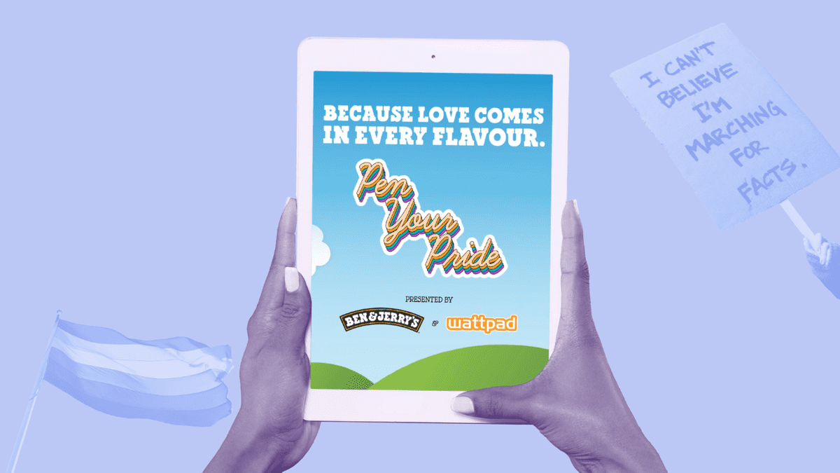 Ben + Jerry's and Wattpad co-branding example