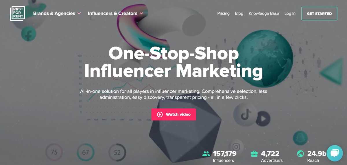 Post for Rent influencer marketing platform