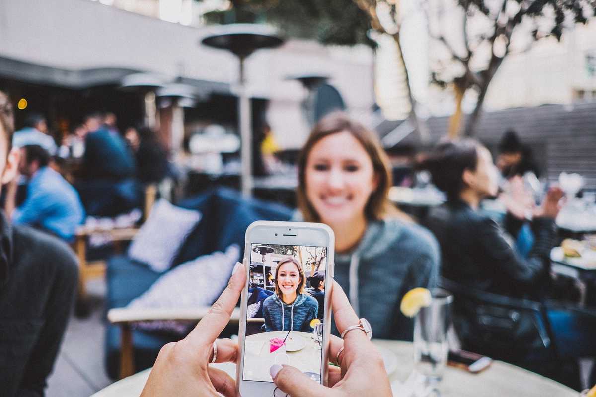 Woman taking photo