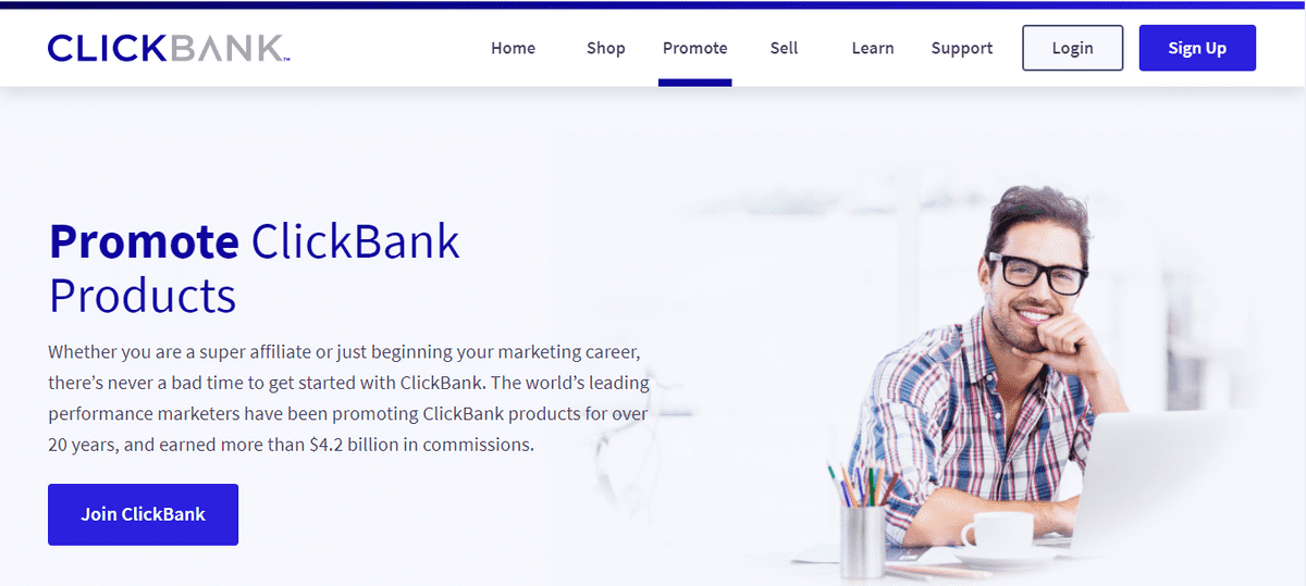 ClickBank affiliate program homepage